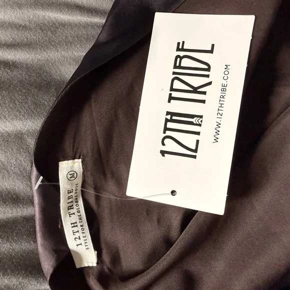 12th Tribe Dolce Mocha Ombre Cowl Neck Maxi Dress - Picture 6 of 6